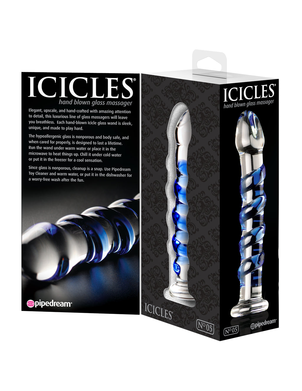 Icicles No. 05 Hand-Blown Glass Massager – Premium Borosilicate Glass