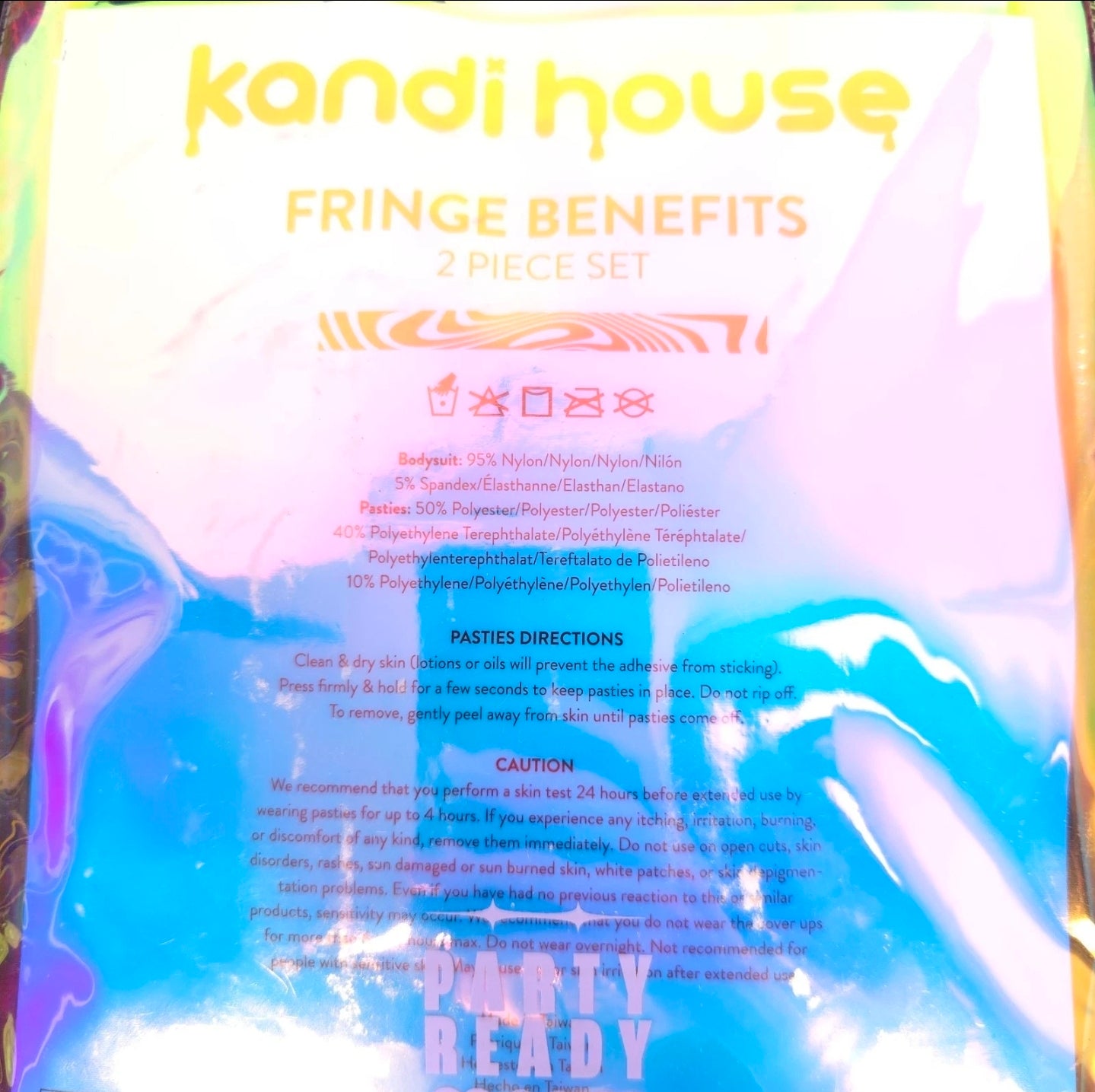 Fringe Benefits 2-Piece Set – Mesh Bodysuit + Pot Pasties, One Size, Pink