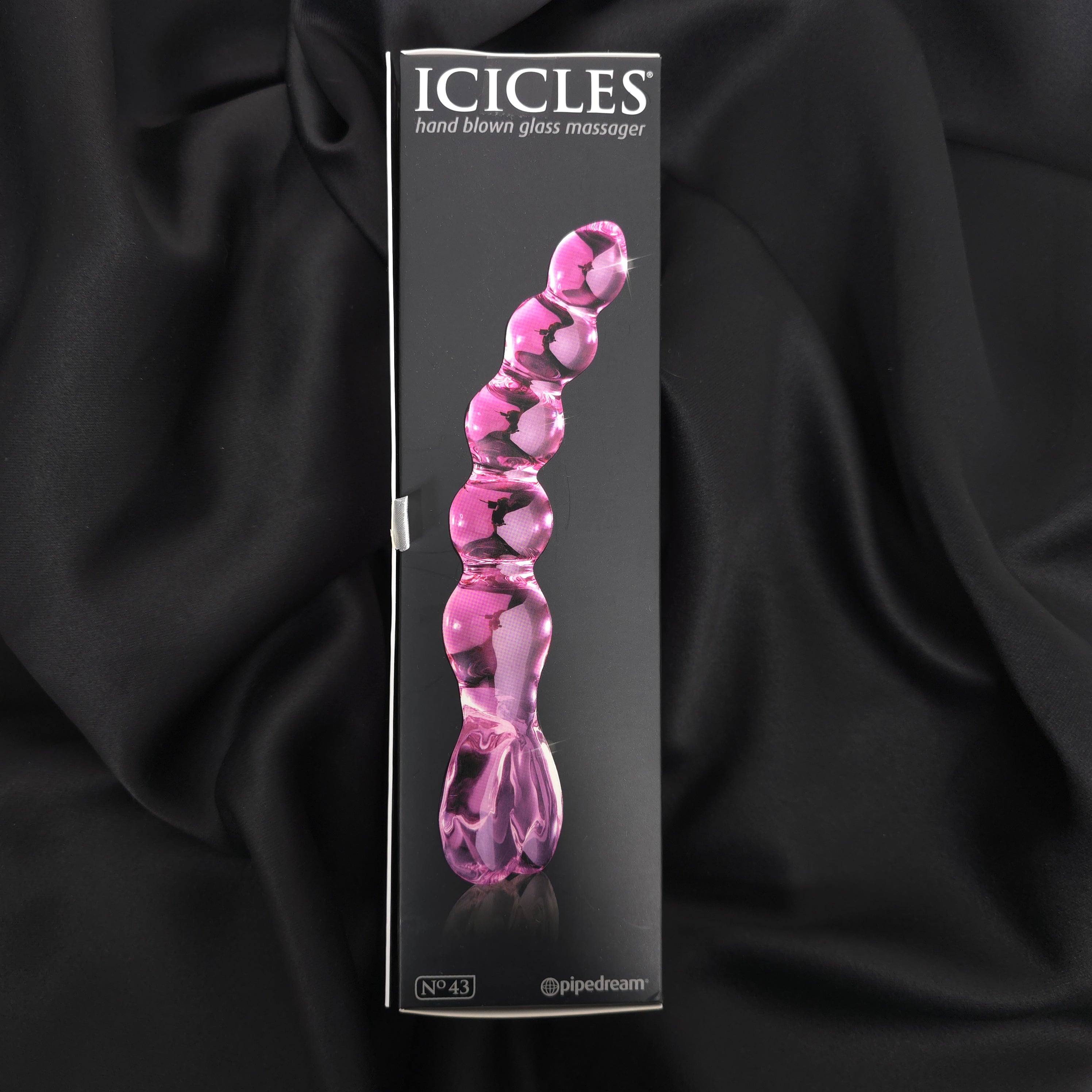Icicles No. 43 Glass Massager – Hand-Blown, Borosilicate, Pink