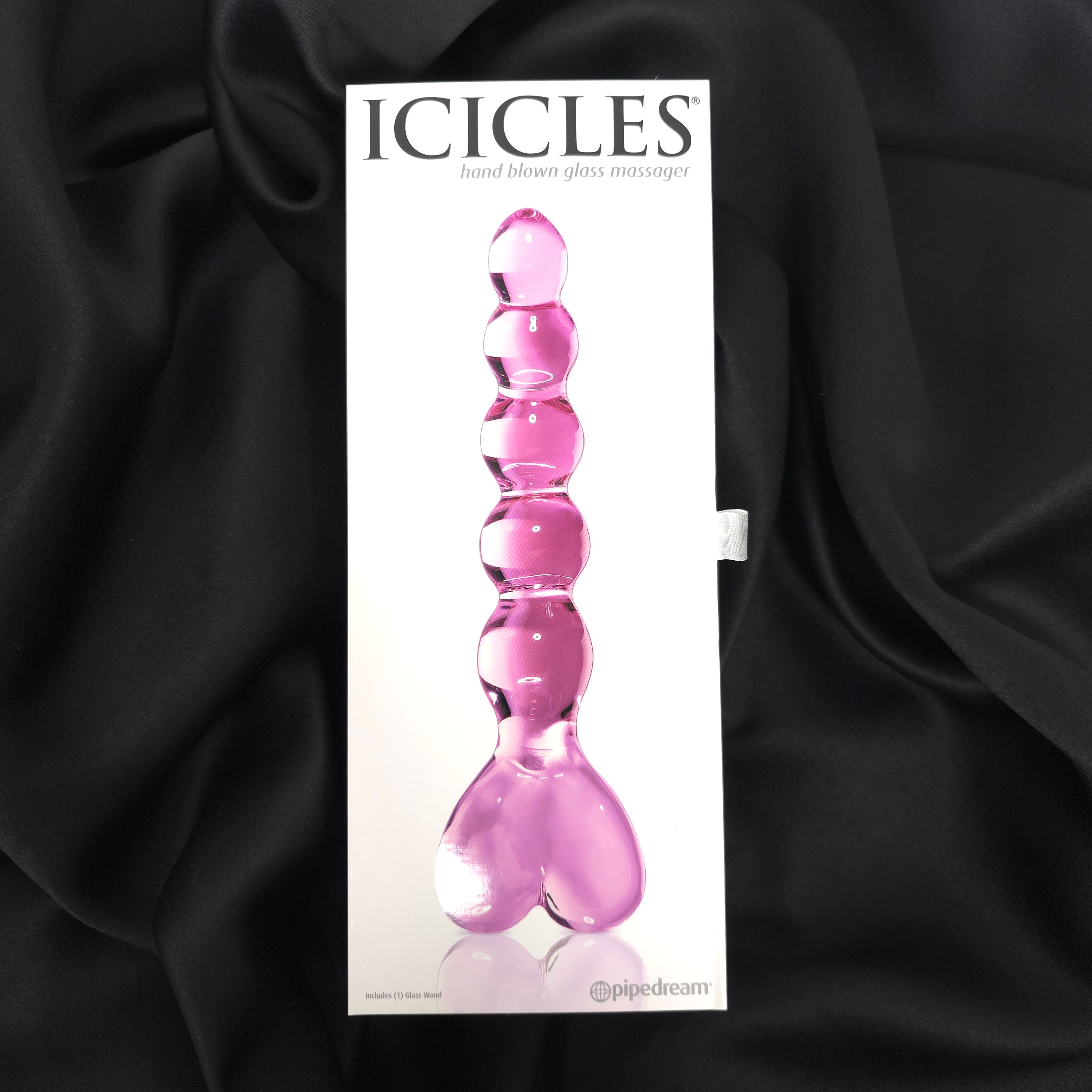 Icicles No. 43 Glass Massager – Hand-Blown, Borosilicate, Pink