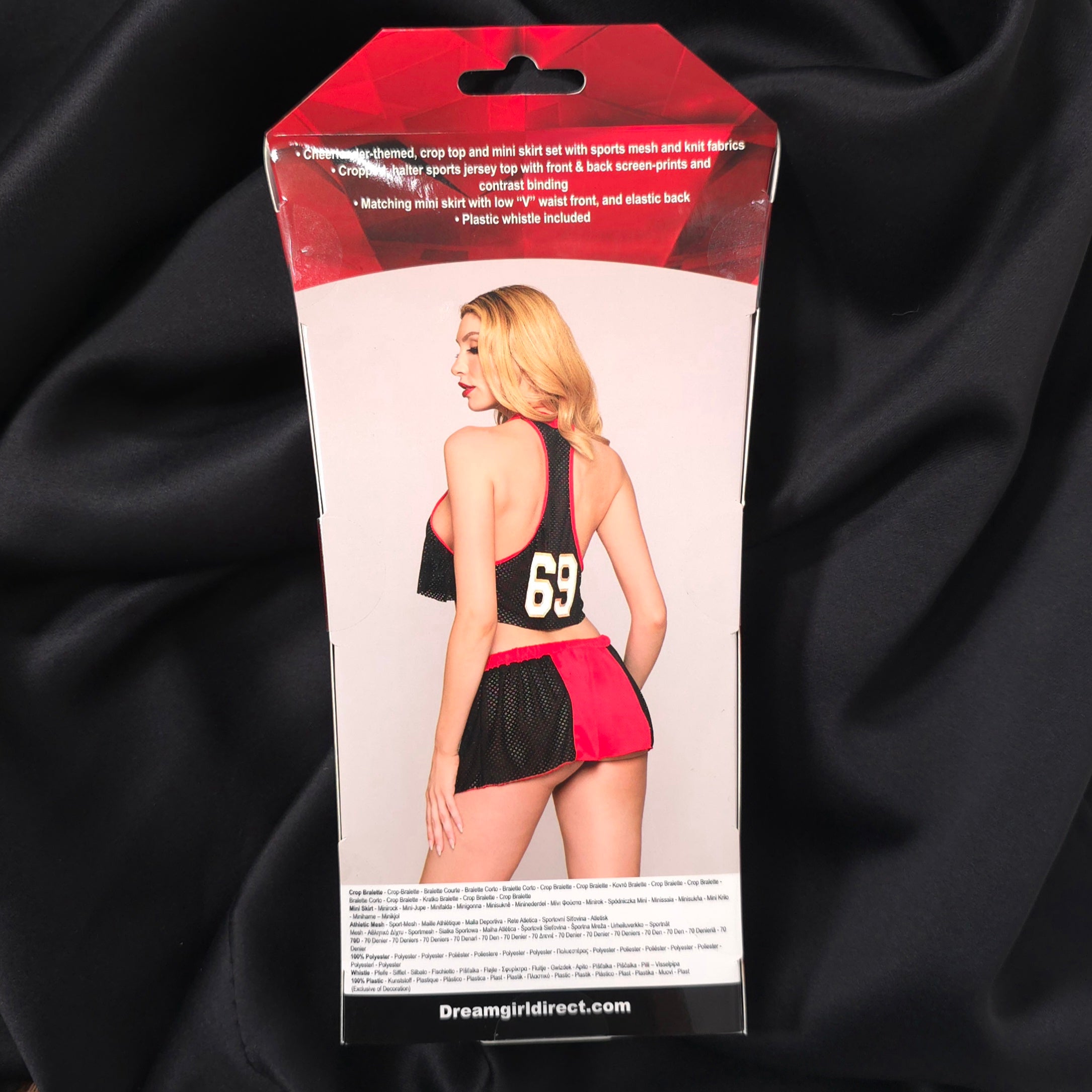 “Dreamgirl Tackle Me Cheerleader 2-Piece Crop Top & Mini Skirt Costume Set”