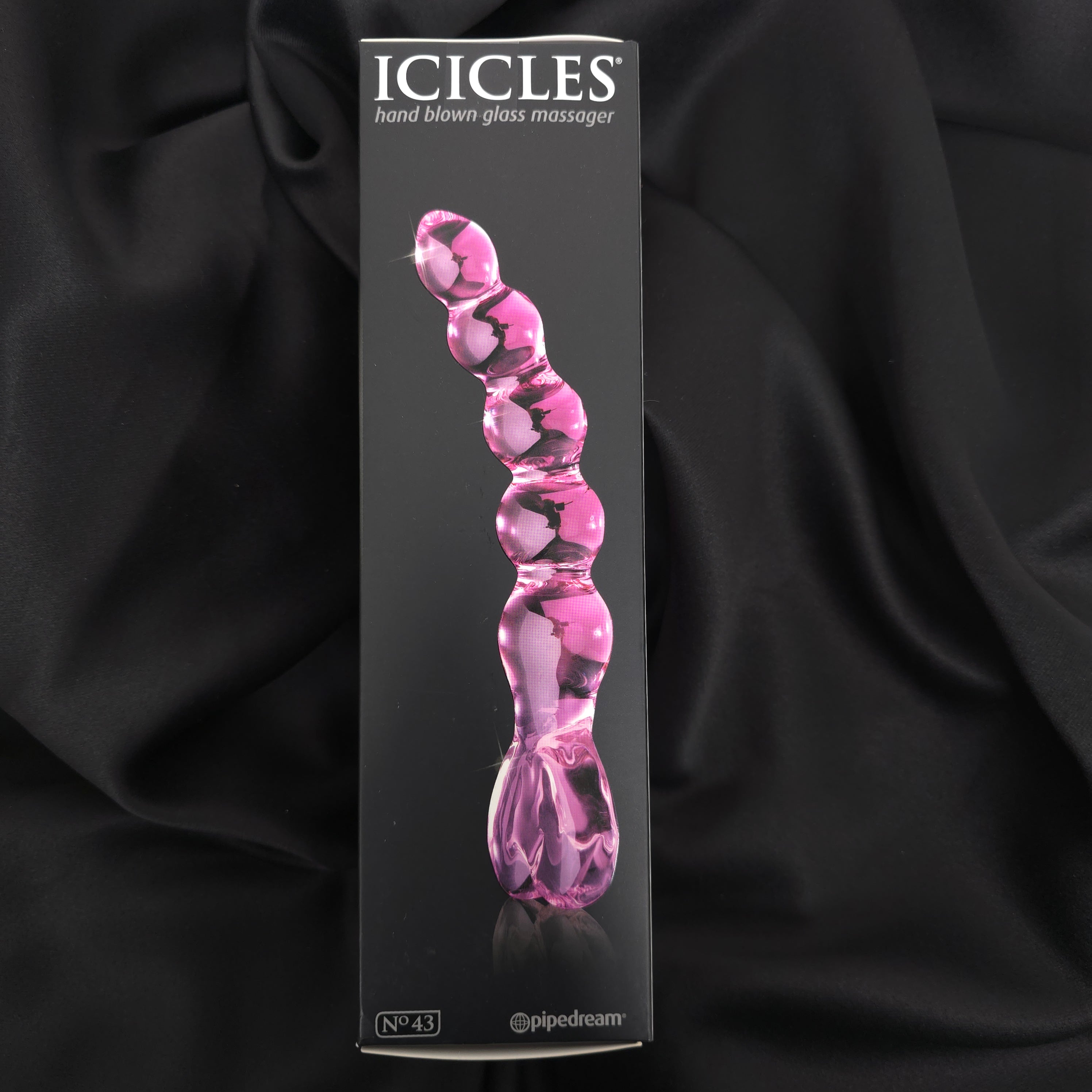 Icicles No. 43 Glass Massager – Hand-Blown, Borosilicate, Pink