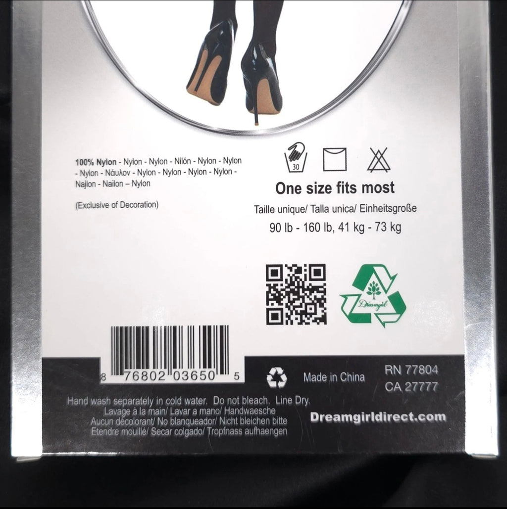 Sheer Black Thigh-High Stockings with Lace Top – One Size