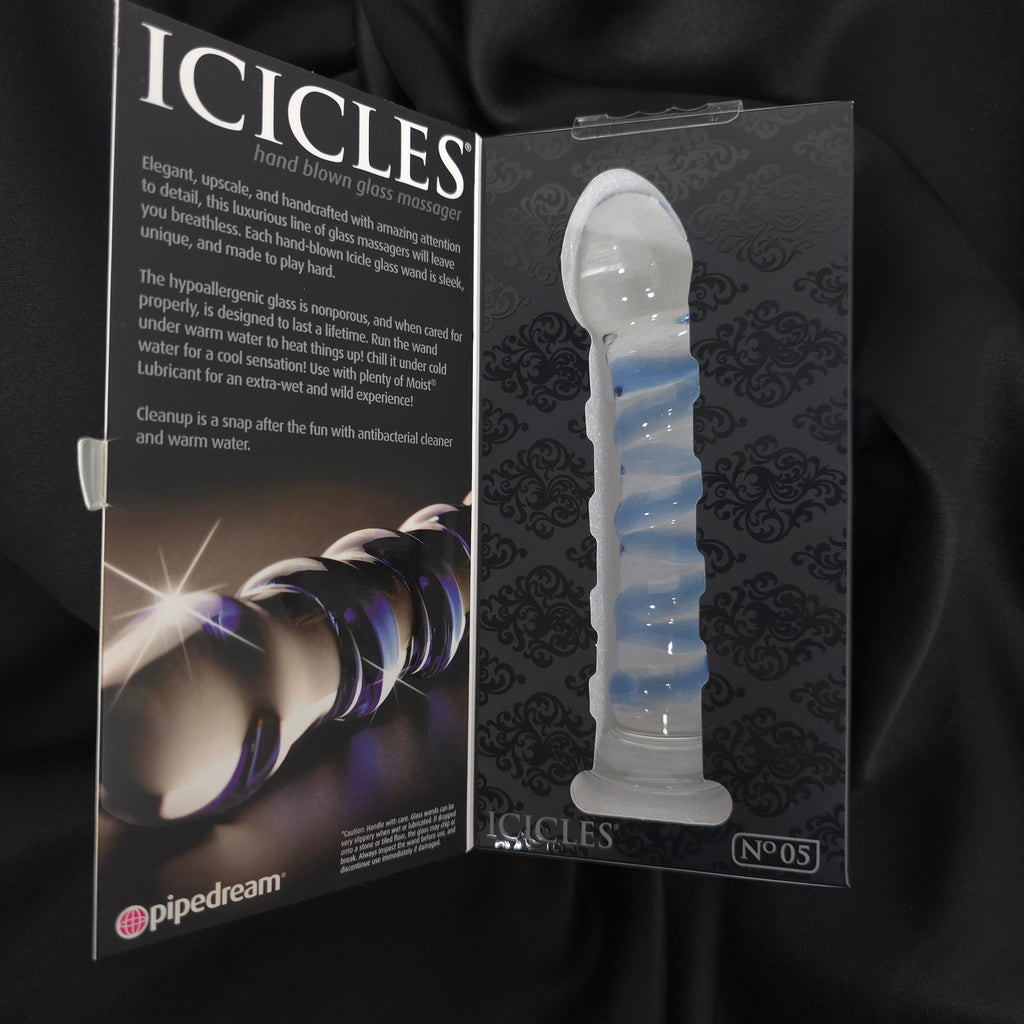 Icicles No. 05 Hand-Blown Glass Massager – Premium Borosilicate Glass