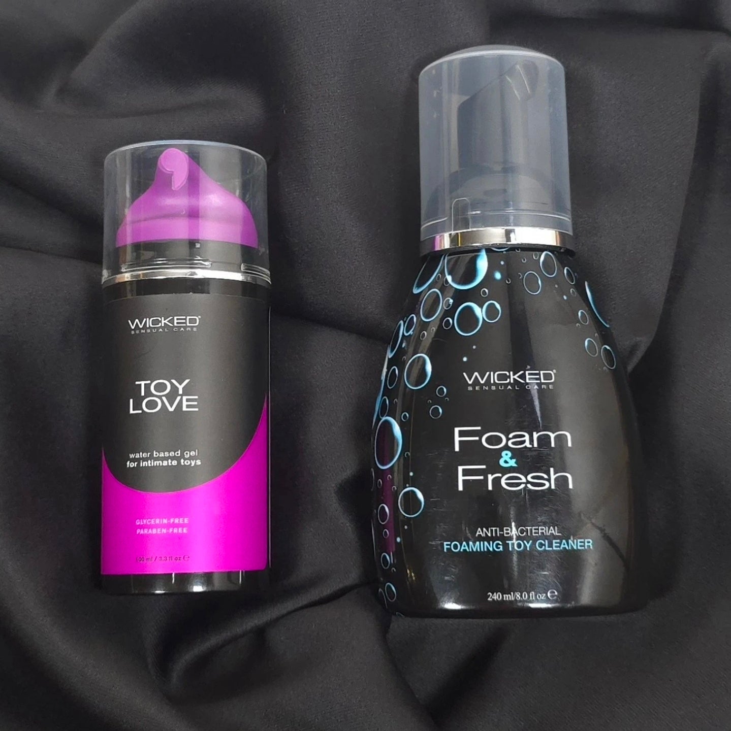 Wicked Toy Love Gel & Foam Fresh Cleaner Set 3.3oz + 8oz Vegan USA Bundle