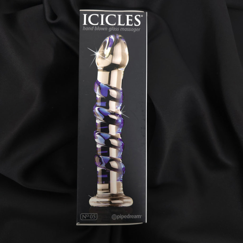 Icicles No. 05 Hand-Blown Glass Massager – Premium Borosilicate Glass