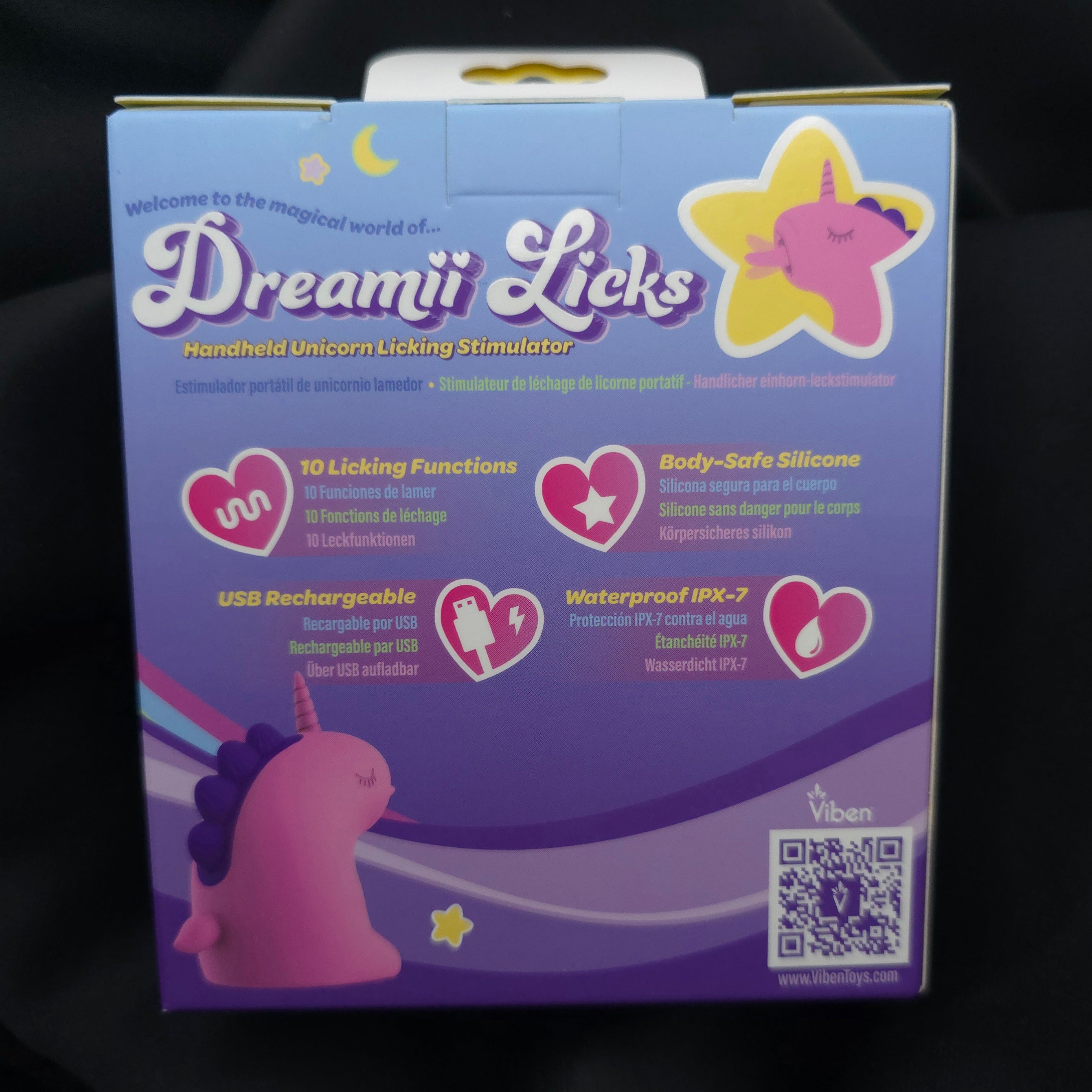 Dreamii Licks Unicorn Licking Stimulator – 10 Modes, USB Rechargeable, Pink