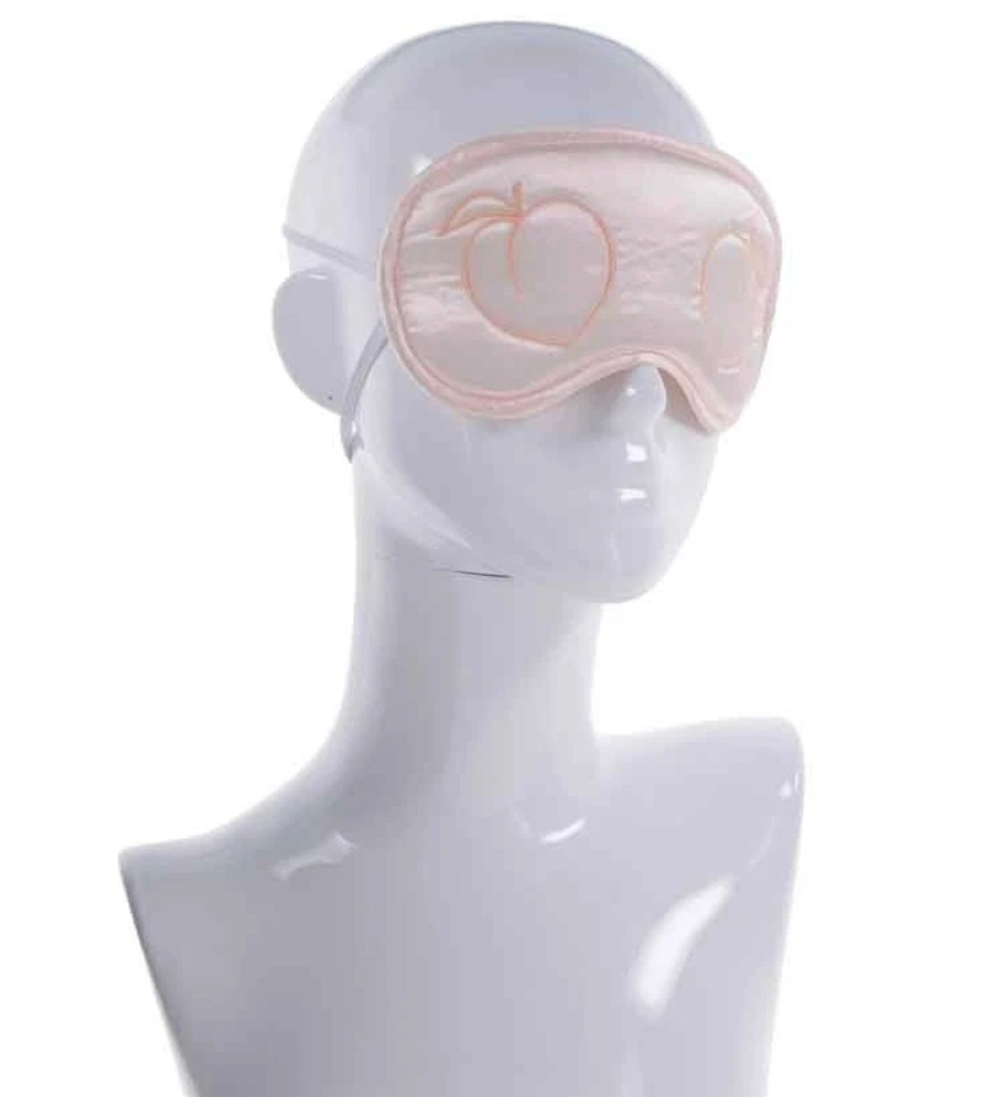 Sex & Mischief Peaches ’n Creme Satin Blindfold Soft Padded Eye Mask Peach