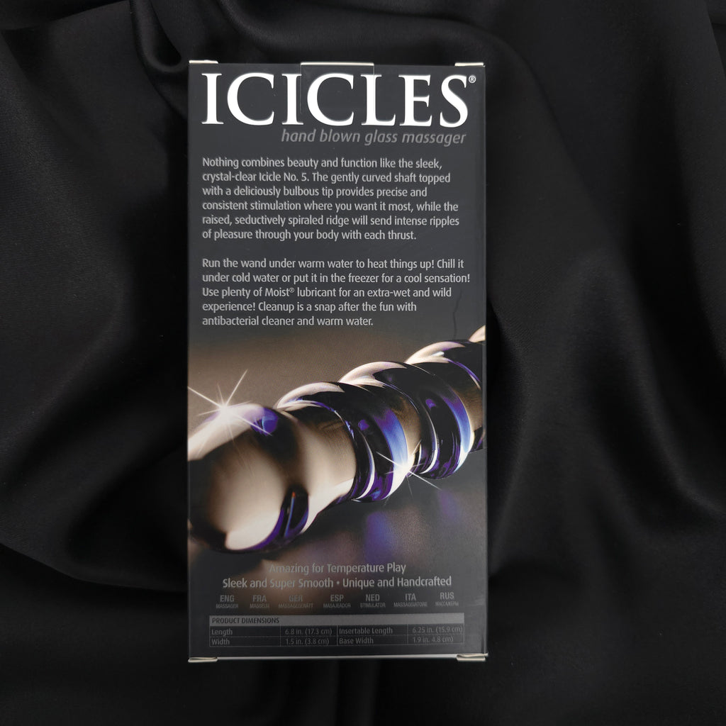 Icicles No. 05 Hand-Blown Glass Massager – Premium Borosilicate Glass